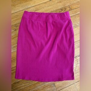 Bar III Fuschia Women’s Ribbed Pencil Skirt Size XXL